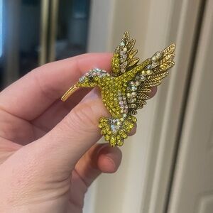 Yellow Hummingbird Brooch